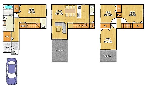 建物参考プラン間取図