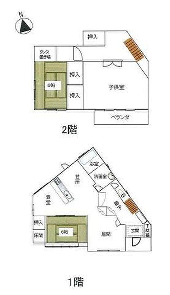 3LDK！子供部屋は将来2部屋に分けられる2ドア1ルーム！デッドスペースを生かした収納豊富な住宅です！