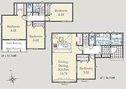新築戸建 岡崎市中島町字戸井　全2棟