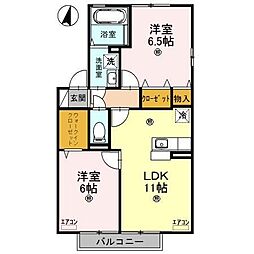 サンボナール 2LDKの間取図画像