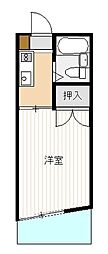 カーサ東松山C 1Kの間取図画像