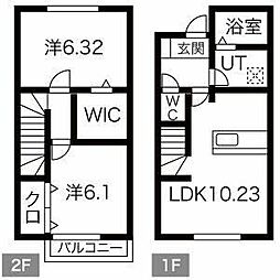 ソレイユコート 2LDKの間取図画像