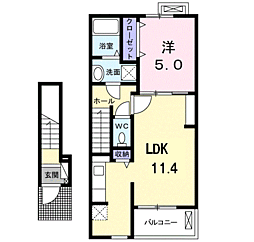 グラン・アンジュ・クロシェット 1LDKの間取図画像