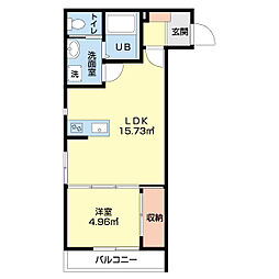 ソーラ 1LDKの間取図画像