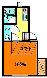 レジデンスS 1Kの間取図画像