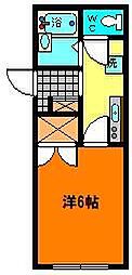 フローラ保戸野 1Kの間取図画像