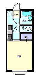 アベニューF5 1Kの間取図画像
