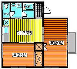 メゾンパセオ 2DKの間取図画像