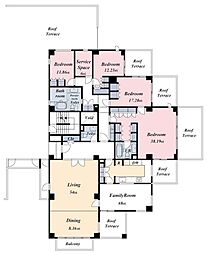 ヒルクレスト神山 4SLDKの間取図画像