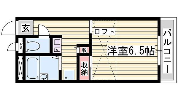 レオパレスルニII 207｜兵庫県姫路市野里(賃貸アパート1K・2階・20.28㎡)の写真 その2