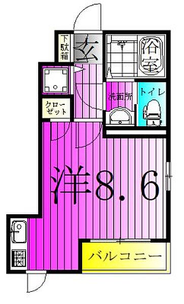 セントラル　レジデンスII 101｜千葉県松戸市松飛台(賃貸アパート1K・1階・24.76㎡)の写真 その2