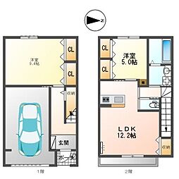 ガレージハウス　プリマステラ 2階2LDKの間取り