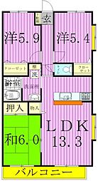 ヴァーグ壱番館 11階3LDKの間取り