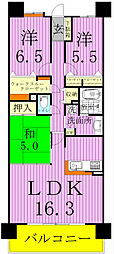 レジディア東松戸 3LDKの間取図画像