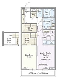 My Style vintage 南流山I 1LDKの間取図画像