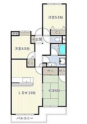 エスポワール北小金 3LDKの間取図画像