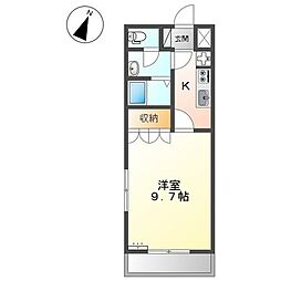 ホワイトガーデン 1Kの間取図画像