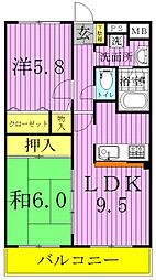 セレブリティーY 2LDKの間取図画像