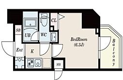 S-RESIDENCE松戸Cosmea 1Kの間取図画像