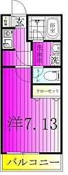 センターパーク馬橋3 1Kの間取図画像