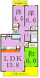 松戸小金台パーク・ホームズ 3LDKの間取図画像