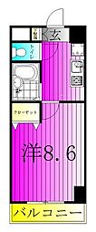 ヴェリーニ東松戸 1Kの間取図画像