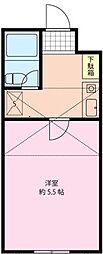 ジュネパレス松戸第154 1Kの間取図画像