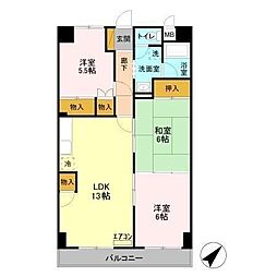 ユナイテッドマンション 3LDKの間取図画像
