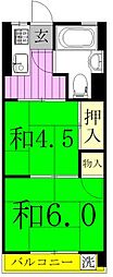 松戸パレス 2Kの間取図画像