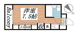 鎌ヶ谷ハイツ ワンルームの間取図画像