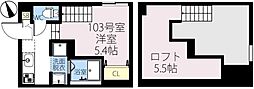 ライゼスト新松戸西 1Kの間取図画像