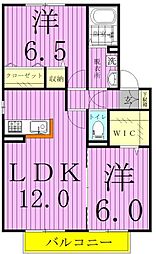 フォレスト・ヴィラ 2LDKの間取図画像