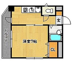 神戸高速東西線 新開地駅 徒歩3分の賃貸マンション 4階1Kの間取り