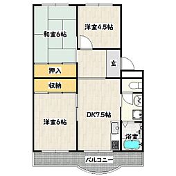 メゾン北鈴B棟 3DKの間取図画像