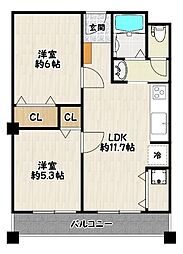 NK兵庫ビル 2LDKの間取図画像
