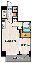 SDグランツ神戸ハーバーウエスト 1LDKの間取図画像
