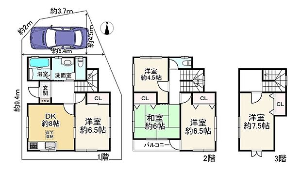 阪急神戸線 塚口駅まで 徒歩10分(5DK)の間取り