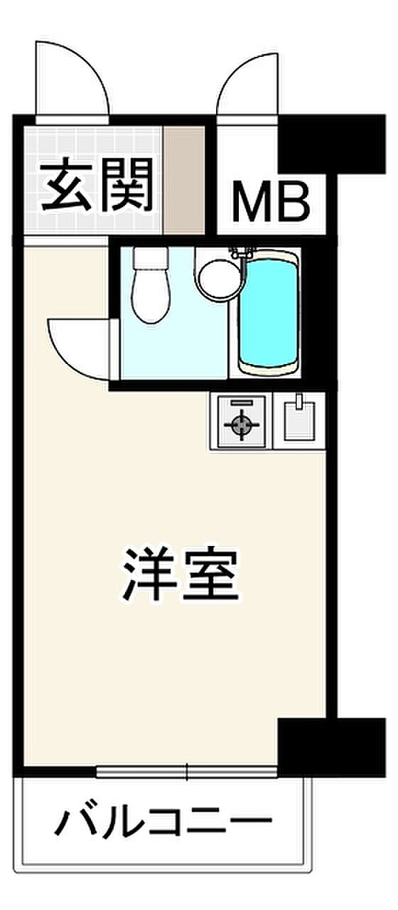 ライオンズマンション新大阪第5(1R) 4階の間取り