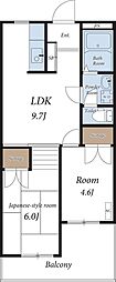 ヴィラコート 2LDKの間取図画像