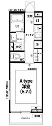 リブリ・滝台 1Kの間取図画像