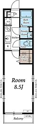 リブリ・アゼリア 1Kの間取図画像