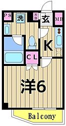 Risingplace綾瀬二番館 1Kの間取図画像