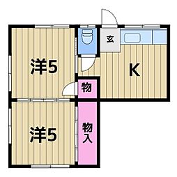 サカイニューパート 2Kの間取図画像