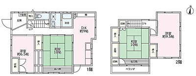 間取り:一部増築未登記部分有(時期・面積不明) 間取り:一部増築未登記部分有(時期・面積不明)