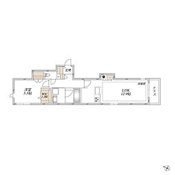 へーベルメゾンChaleur Urawa 1LDKの間取図画像