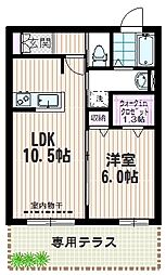 YSフラット 1LDKの間取図画像