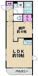 エルセリート北戸田4 1LDKの間取図画像