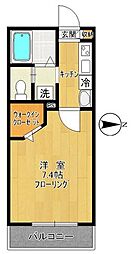 アイ・クラシア 1階1Kの間取り