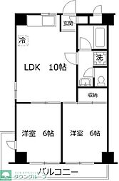 メゾン・ド・パリス 2LDKの間取図画像