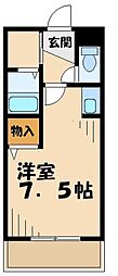 セレーノ 1Kの間取図画像